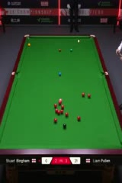 斯诺克英锦赛资格赛第三轮80进48斯图尔特·宾汉姆6-5利亚姆·普伦20251125