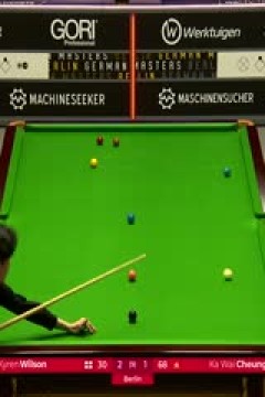 斯诺克德国大师赛64进32凯伦·威尔逊5-3张家玮20250128