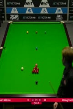 斯诺克威尔士公开赛资格赛罗伯特·米尔金斯4-1王雨晨20250204